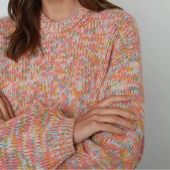 Velvet by Graham & Spencer Trix Alpaca Wool Blend Sweater Size Medium NWT Multi - Picture 2 of 10